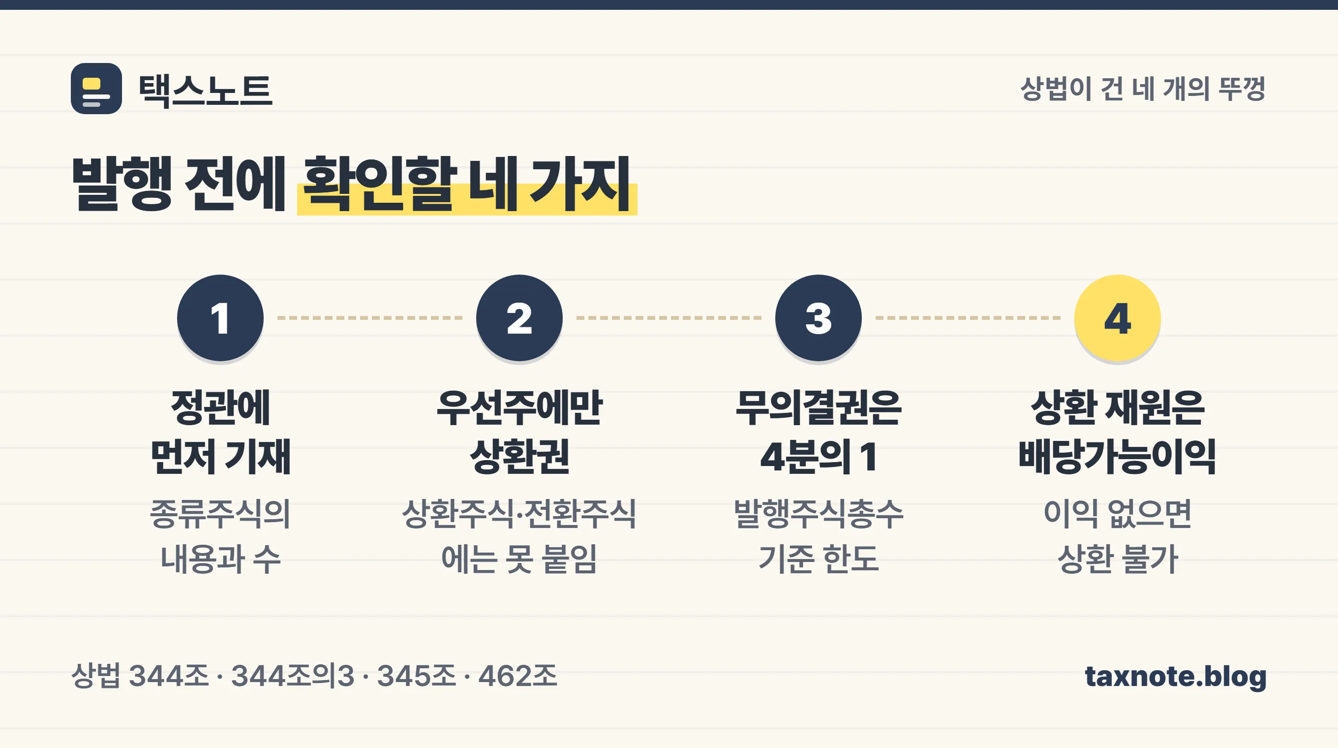 상환전환우선주 발행 전 확인할 네 가지